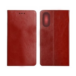 Leather Flip Cover with Internal Pocket For Oppo A17 4g Red Leather Flip Cover with Internal Pocket For Oppo A17 4g Red